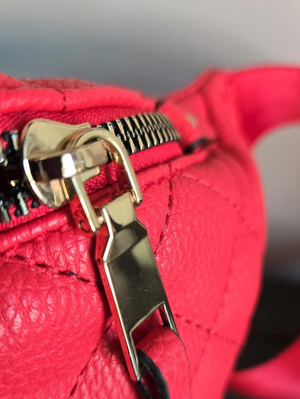 Marc New York Quilted Coral-Red Crossbody Belt Bag